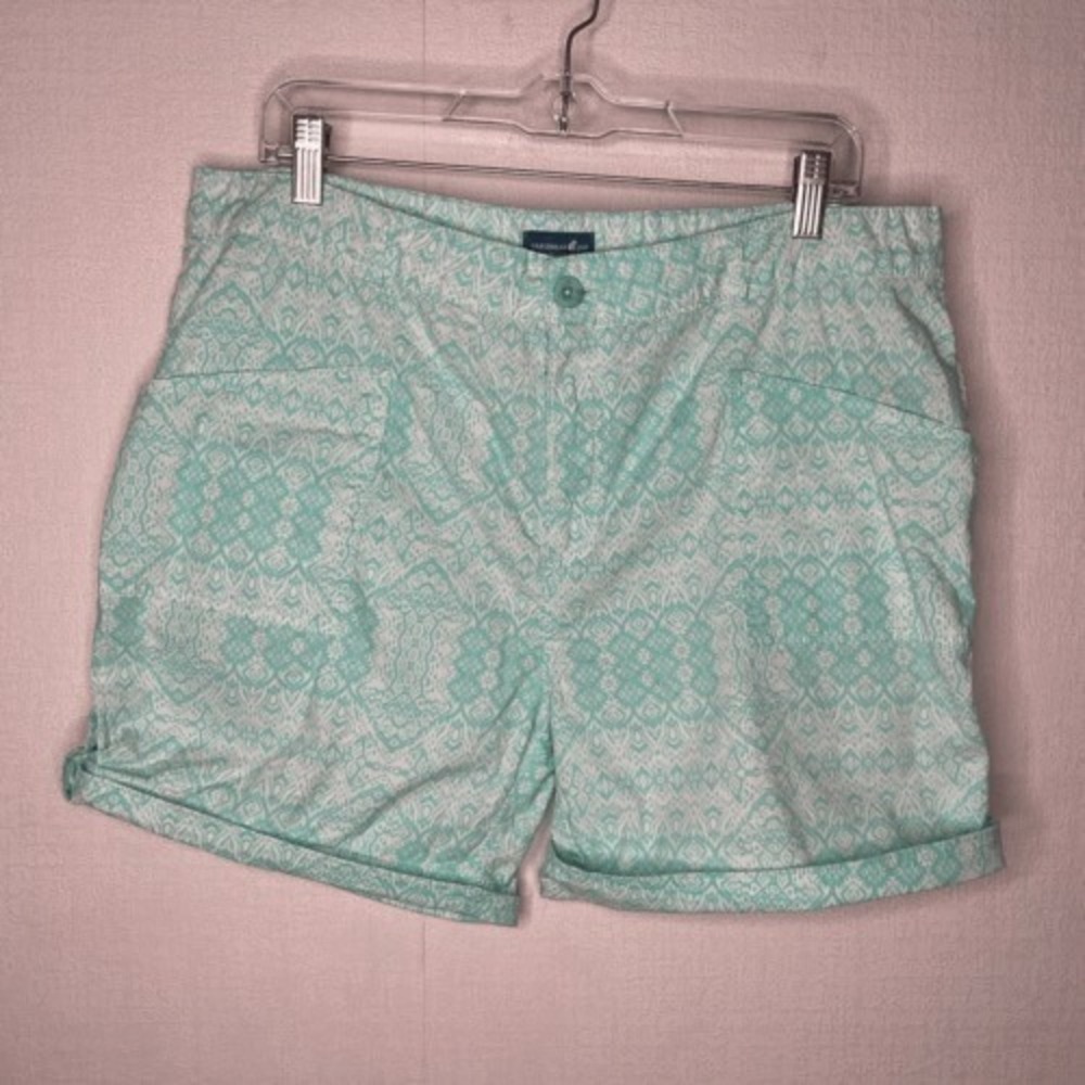 Carribean Joe Lagoon Ikat Print Button Pocket Bermuda Shorts Woman 16 Bangladesh